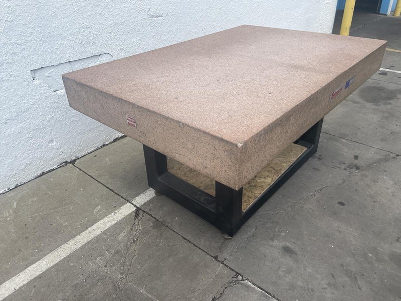 72&quot; X 48&quot; X 8&quot; HIGH STARRETT GRANITE PLATE: STOCK #76781