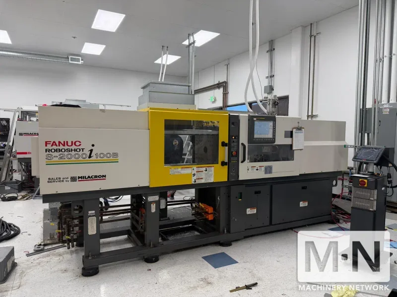 110 TON 4.87 OZ MILACRON MODEL ROBOSHOT S-2000i-110B  ELECTRIC INJECTION MOLDING MACHINE MFG 2010