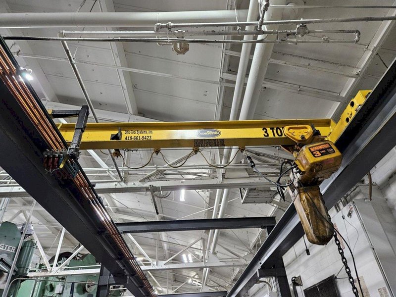 56' X 12'6" X 14' 3 TON FREE STANDING CRANE WORKS BRIDGE CRANE SYSTEM: YOBRO #24680