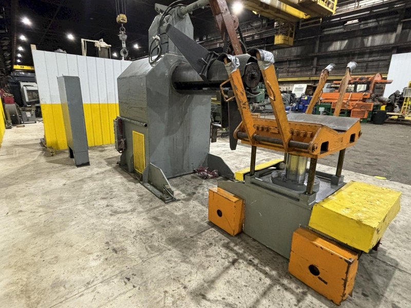 30,000 LB X 60&quot; SESCO MODEL #55-523 MOTORIZED COIL REEL UNCOILER W/ COIL CAR: STOCK #21952