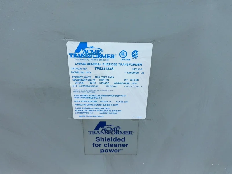 ACME 30 KVA TRANSFORMER  -  TP533123S