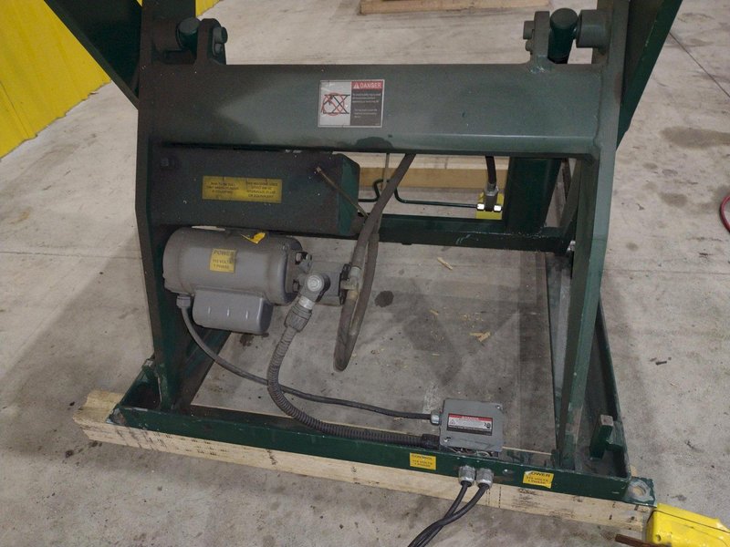 60" X 48" X 3500 LB SOUTHWORTH MODEL #LS4-36 DOUBLE ROLLER TOP LIFT TABLE, 110V SINGLE PHASE: STOCK #20928