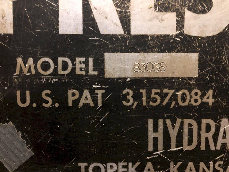 30 TON X 10' HTC MODEL #830GS HYDRAULIC PRESS FLANGED BED PUNCH BRAKE: STOCK 16953