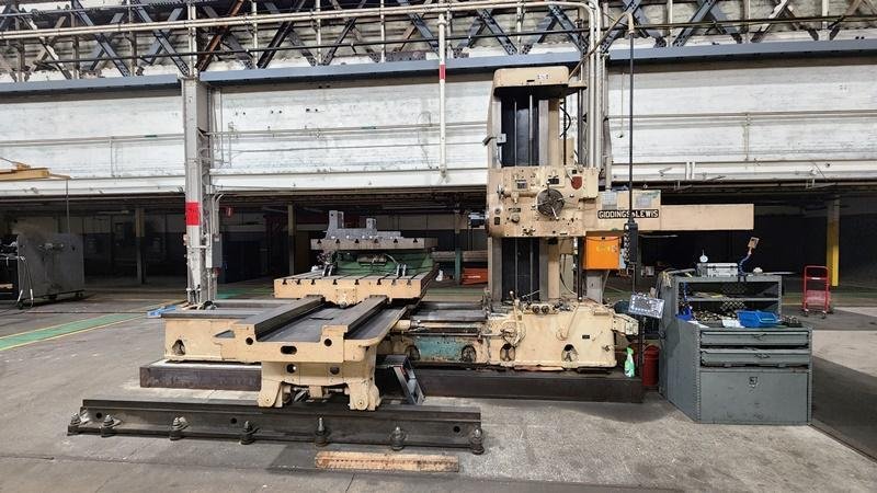 5" GIDDINGS &amp; LEWIS 350-T TABLE TYPE HORIZONTAL BORING MILL