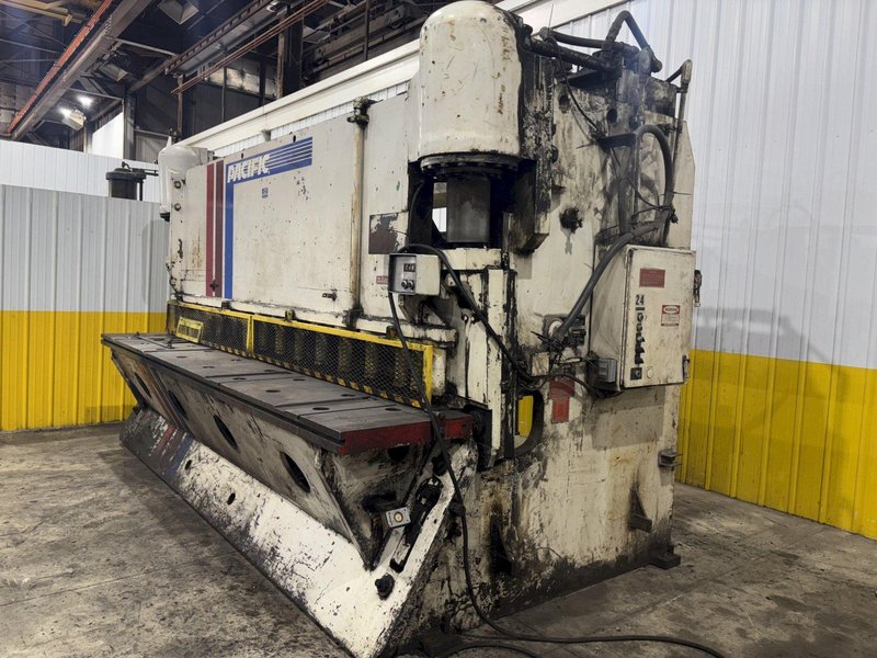 14' x 1/2" PACIFIC MODEL #500R HYDRAULIC POWER SHEAR WITH BACK GAUGE: STOCK #22940