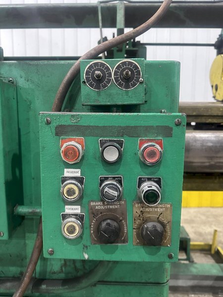 20,000 LB X 50&quot; ROWE MOTORIZED COIL REEL UNCOILER WITH COIL CAR: STOCK #20486