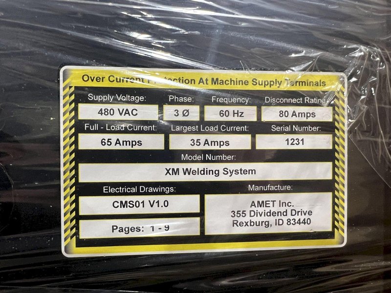 FRONIUS TRANSPULS AUTOMATED WELDING SYSTEM WITH AMET XM CONTROLS, NEW ON SKID: STOCK #23303