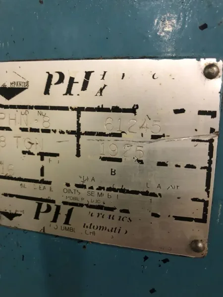PH (PHOENIX) 8 TON HYD GAP PRESS, STOCK# 13890T