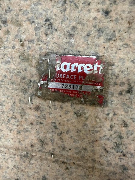 48" X 96" STARRET PINK GRANITE SURFACE PLATE WITH STAND. STOCK # 0115326