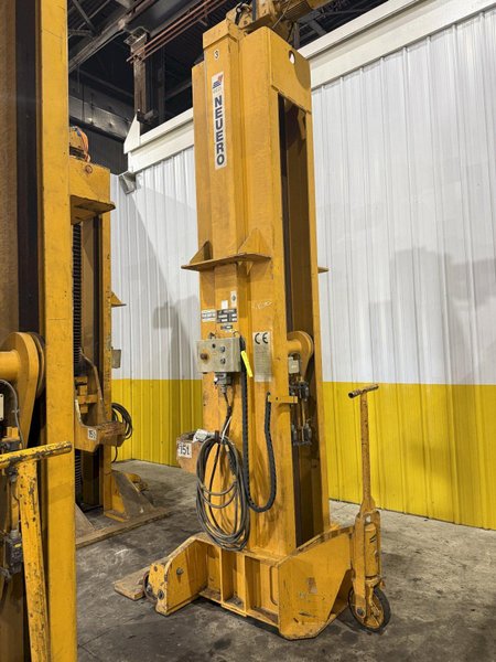 (4) 15 TON (120,000 LBS TOTAL) NEUERO / RAILQUIP MODEL #3275 HEAVY DUTY MOBILE JACK LIFTS: YOBRO #23869