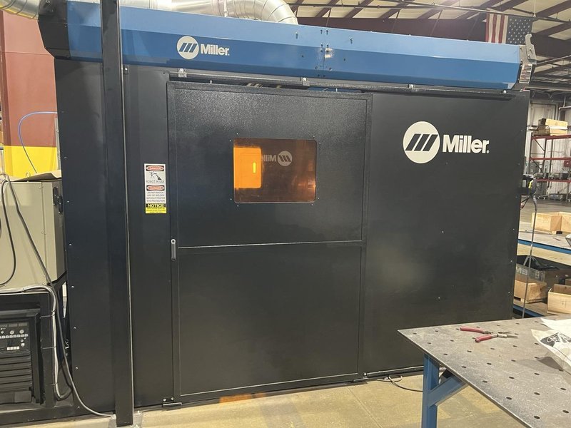 Miller PerformArc PA350S 6-Axis Robotic Welding Cell, 2020 – Fume Extractor and Hood Arm, Indexing Rotary, Tregakiss Torch-Reamer-Sprayer