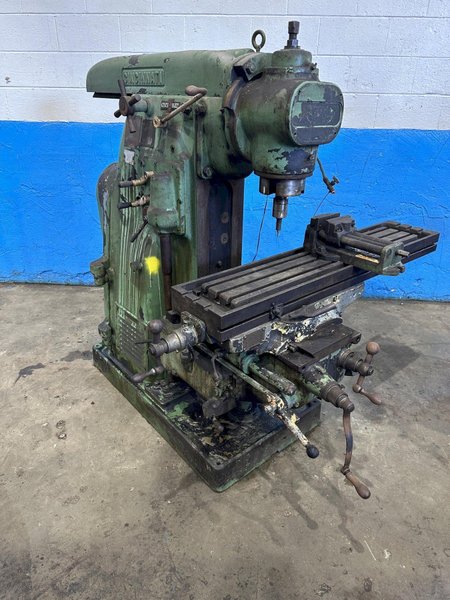 #2M CINCINNATI HORIZONTAL MILL WITH VERTICAL HEAD: STOCK #77029.