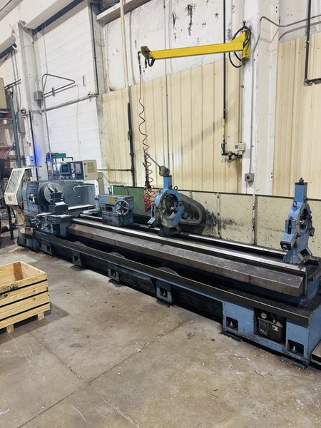157.5″ Dainichi DL75x400 Engine Lathe, 1996 – Fanuc CNC Control, Tailstock, Steady Rests