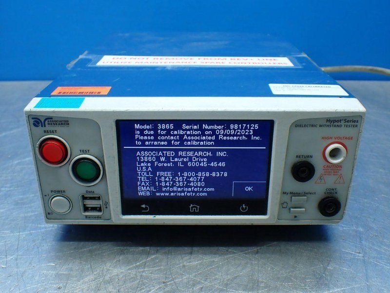 ASSOCIATED RESEARCH HYPOT SERIES DIELECTRIC WITHSTAND TESTER.   -  3865