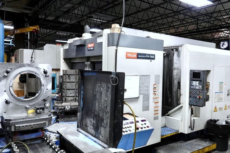 Mazak FH-7800 HMC, 2001- 15,000 RPM, 6 Pallet, 330 Tools, Chip Conveyor, CT50, 4th Axis