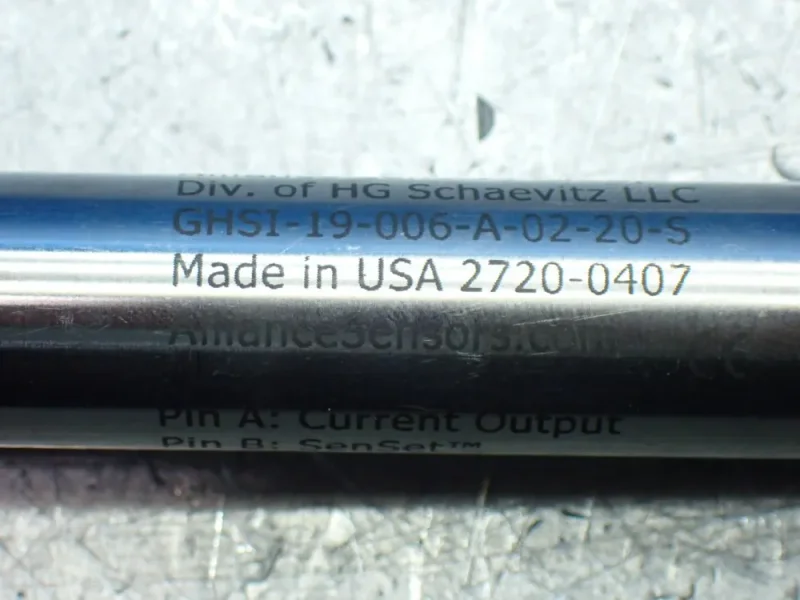 ALLIANCE SENSORS GROUP 3 LINEAR VARIABLE INDUCTIVE TRANSDUCER POSITION SENSORS  -  GHSI-19-006-A-02-20-S