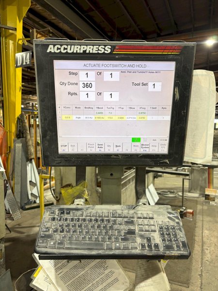 1 - PREOWNED ACCURPRESS ADVANTAGE CNC 12' X 175 TON PRESS BRAKE, MODEL #: 717512, S/N: 8415, YEAR: 2004
