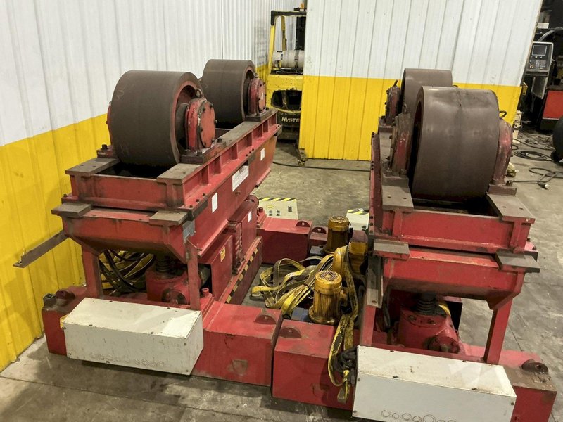300 TON X 120" DIAMETER WELDWIRE MODEL #CAS-150 TRACK MOUNTED POWERED TANK TURNING ROLLS, 1 DRIVE &amp; 3 IDLERS: YOBRO #25736
