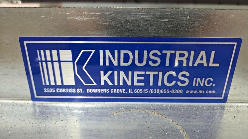 INDUSTRIAL KINETICS Dual-Lane 23.5″ Roller Conveyor 9ft Long USED