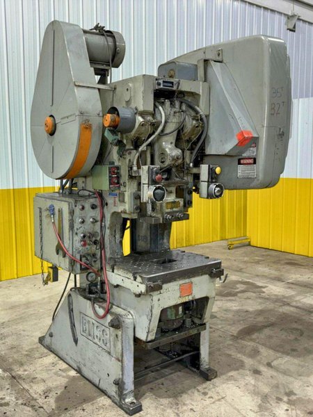 35 TON BLISS MODEL #C35 AIR CLUTCH OBI PUNCH PRESS, 3" STROKE: STOCK #21171