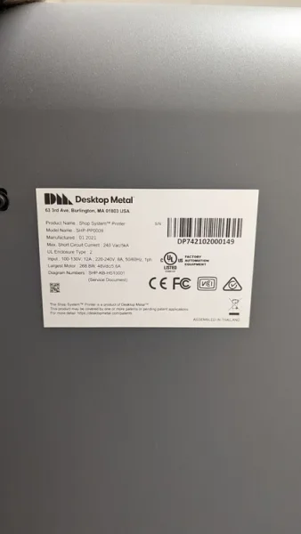 2021 Desktop Metal 3D Printer System (Includes Furnace &amp; Drying Oven)