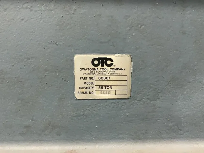 Owatonna Tool Company 55 Tons Hydraulic H-frame Press
