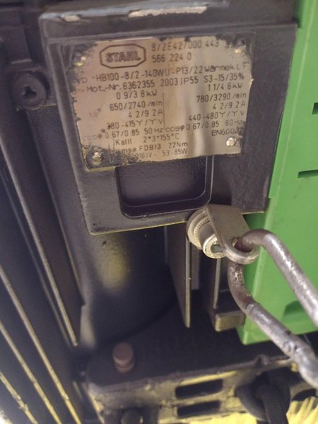 5 TON STAHL MODEL ST50 POWERED CHAIN HOIST. STOCK # 0848923