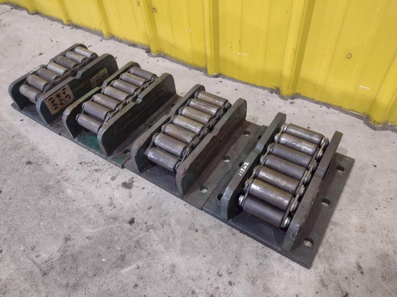 (4) 15 TON HILLMAN ROLLER TYPE MODEL #15-0T NARROW MACHINE SKATES: STOCK # 23003