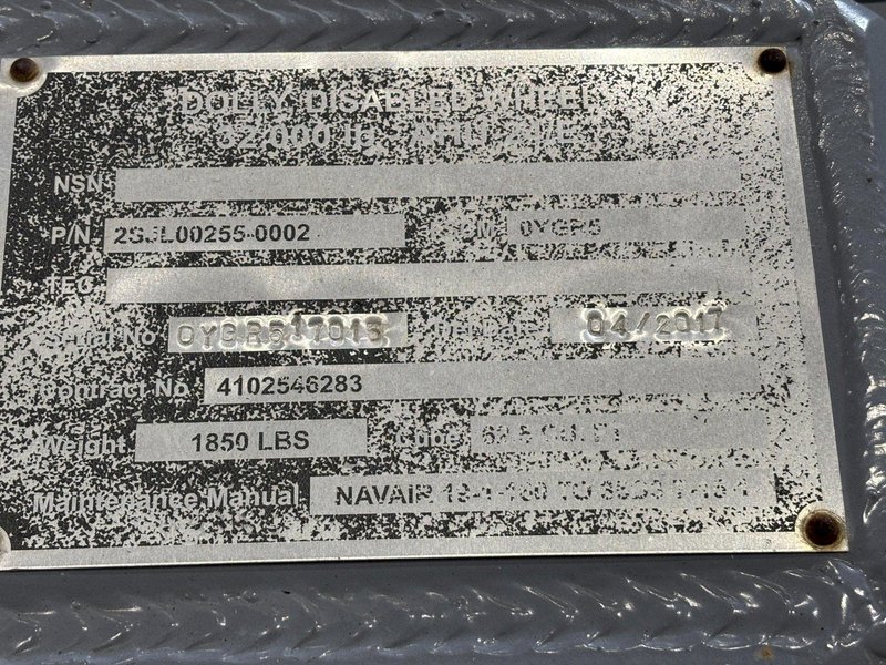 AIRCRAFT PLANE DISABLED WHEEL DOLLY SYSTEM BY CHAMPS INDUSTRIES: STOCK #21970