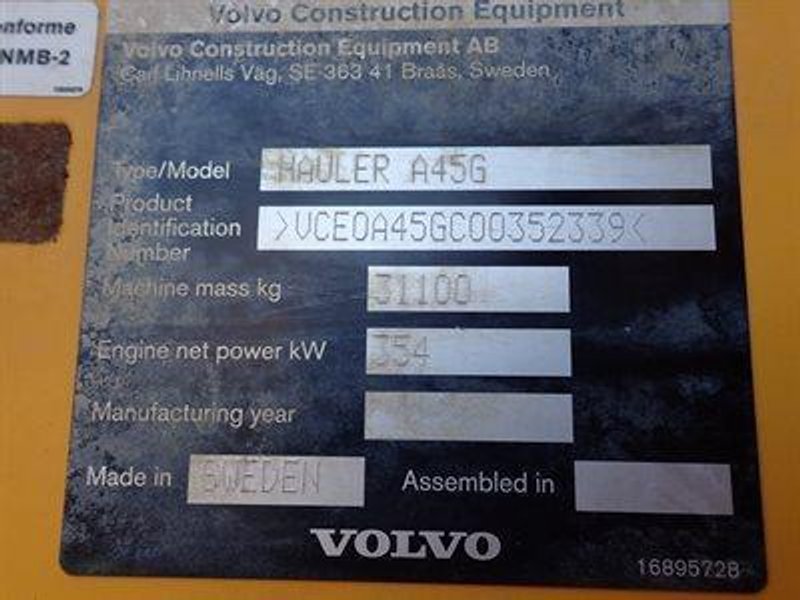 2020 Volvo A45G 352339