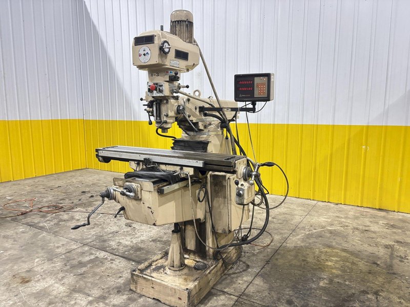 3 HP LAGUN MODEL #FTV-2S VERTICAL RAM TYPE MILL WITH DRO &amp; POWER FEED: STOCK #23240