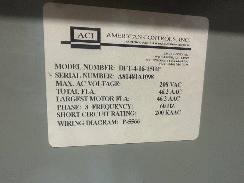 8,000 CFM TORIT MODEL #DFT4-16 DOWNFLO DUST COLLECTOR: STOCK #23619