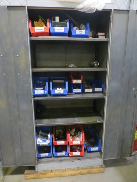 2 Door Cabinet w Contents- Auction Item