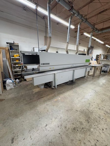 Biesse Akron 1330 A Single-Sided Edgebander, 2024 – Pre-Mill, Corner Rounding, Scraping, Buffing, Touchscreen Control