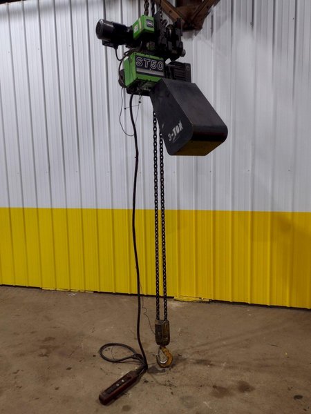 5 TON STAHL MODEL ST50 POWERED CHAIN HOIST. STOCK # 0848923