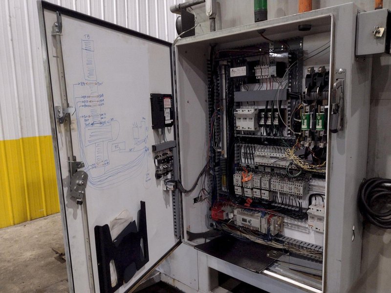 74" X 74" STOELTING MODEL #CSW8121 AUTOMATIC WASHER, WITH FLIP-UP DIE STATION POWERED INFEED, NEW 2012: YOBRO #25172