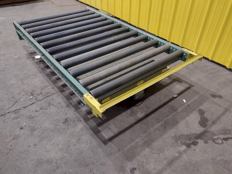 4,000 LBS X 60" X 30" SOUTHWORTH HYDRAULIC SCISSOR LIFT TABLE WITH 60X42 ROLLER CONVEYOR TOP, 110 VOLT: STOCK #20914