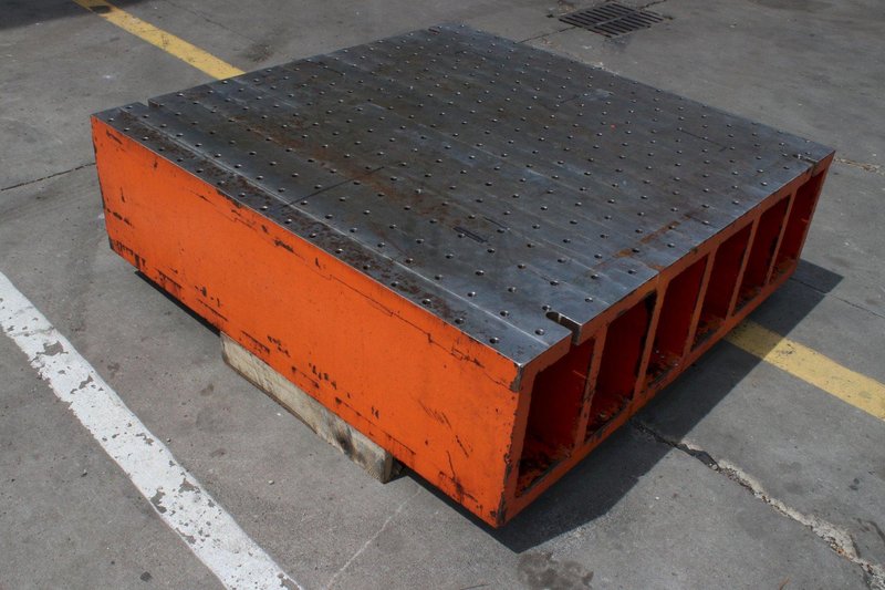 53-1/2" X 54" X 16" DRILLED &amp; TAPPED PLATE: STOCK #76524