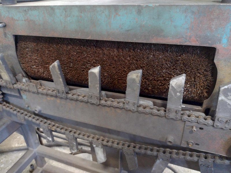 3&quot; x 12&#039; BUCKEYE MFG MODEL #56-98326 TUBE &amp; PIPE ROTARY BRUSH DEBURRING MACHINE: STOCK #16173