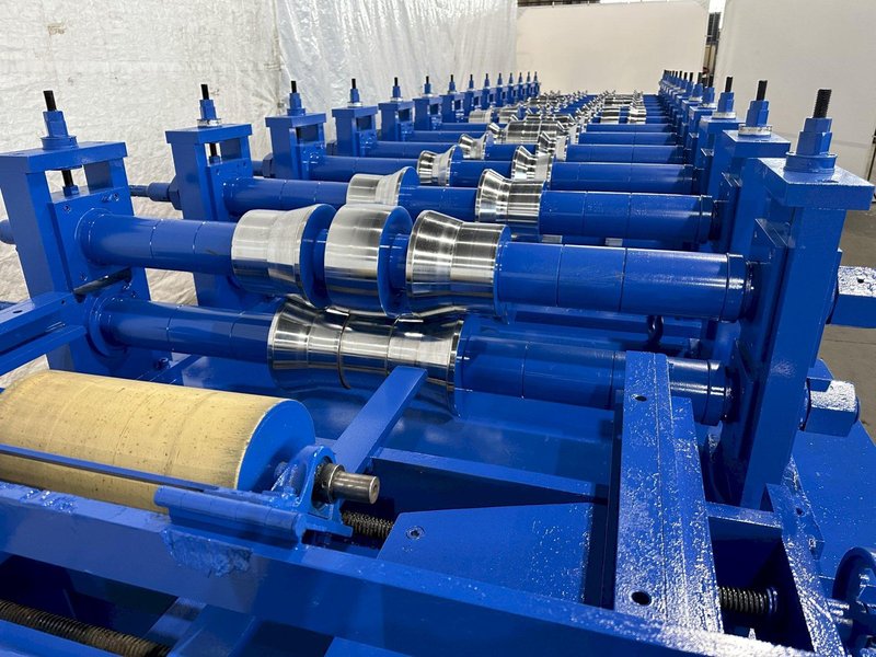 14 STAND X 3-1/2&quot; X 50&quot; BRADBURY SHADOW PANEL RAFTED ROLLFORMING LINE. STOCK # 0205722