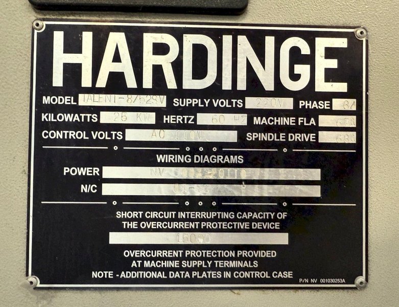 Hardinge Talent 8/52-SV CNC Turning Center – Lathe