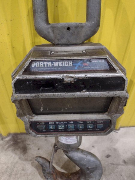 30,000 CAPACITY PORT-A-WEIGH MODEL #MST-4300 HANGING PORTABLE CRANE SCALE: STOCK #21955