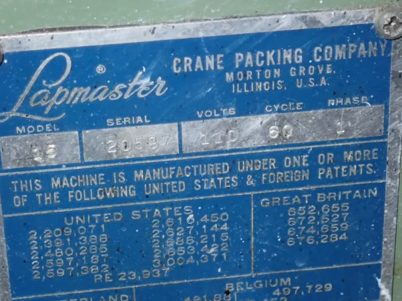 LAPMASTER 15" LAPPING MACHINE  -  15