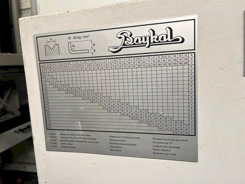 Baykal APH 300 ton x 3100 mm CNC