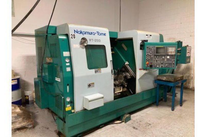 Nakamura-Tome WT-250 CNC Lathe, 2001 – Twin Turret, Chip Conveyor, Parts Catcher