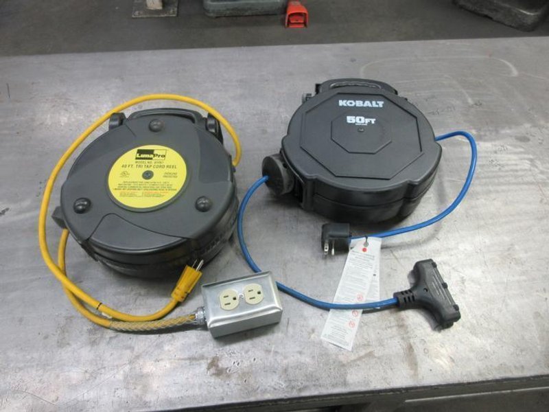 Wall Mountable Power Cord Reels (2)- Auction Item