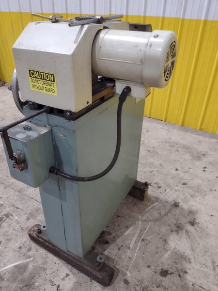 J.F. BERNS MODEL 76-JB-3 CHAMFERING MACHINE w/ 10&quot; 3-JAW CHUCK: STOCK #23372