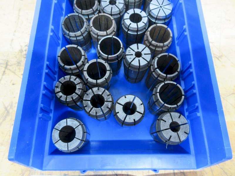 TG100 Single Angle Collets (25pcs), Assorted Diameters- Auction Item