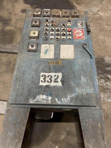 Shalco model u180 gas fired shell core machine with gun drilled heater plates, gas system and controls