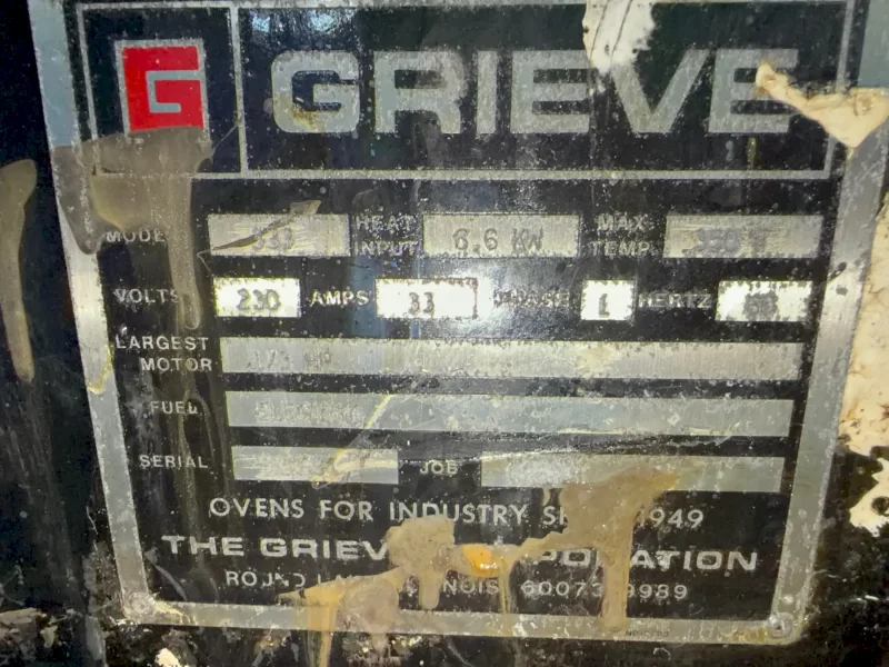 GRIEVE 350 F OVEN  -  333
